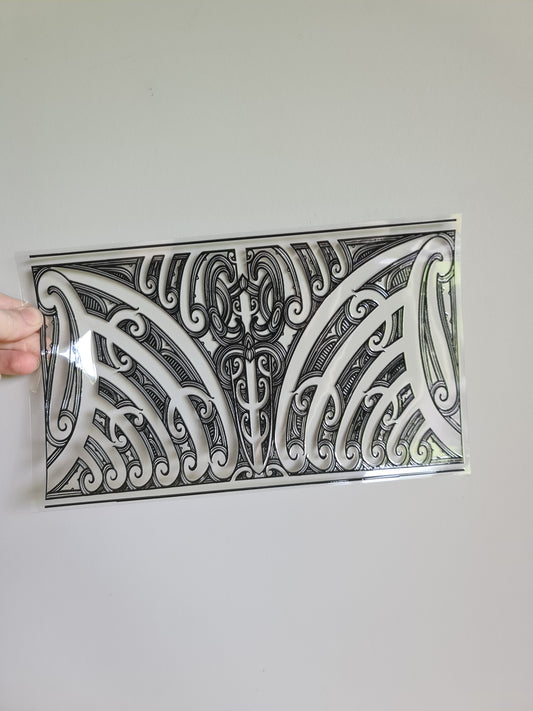 XL UV DTF DECAL MAORI DESIGN 28CMX17CM for touch lamps #46