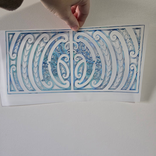 Maori design Iron on DTF 30cm - printed incorrectly Faulty