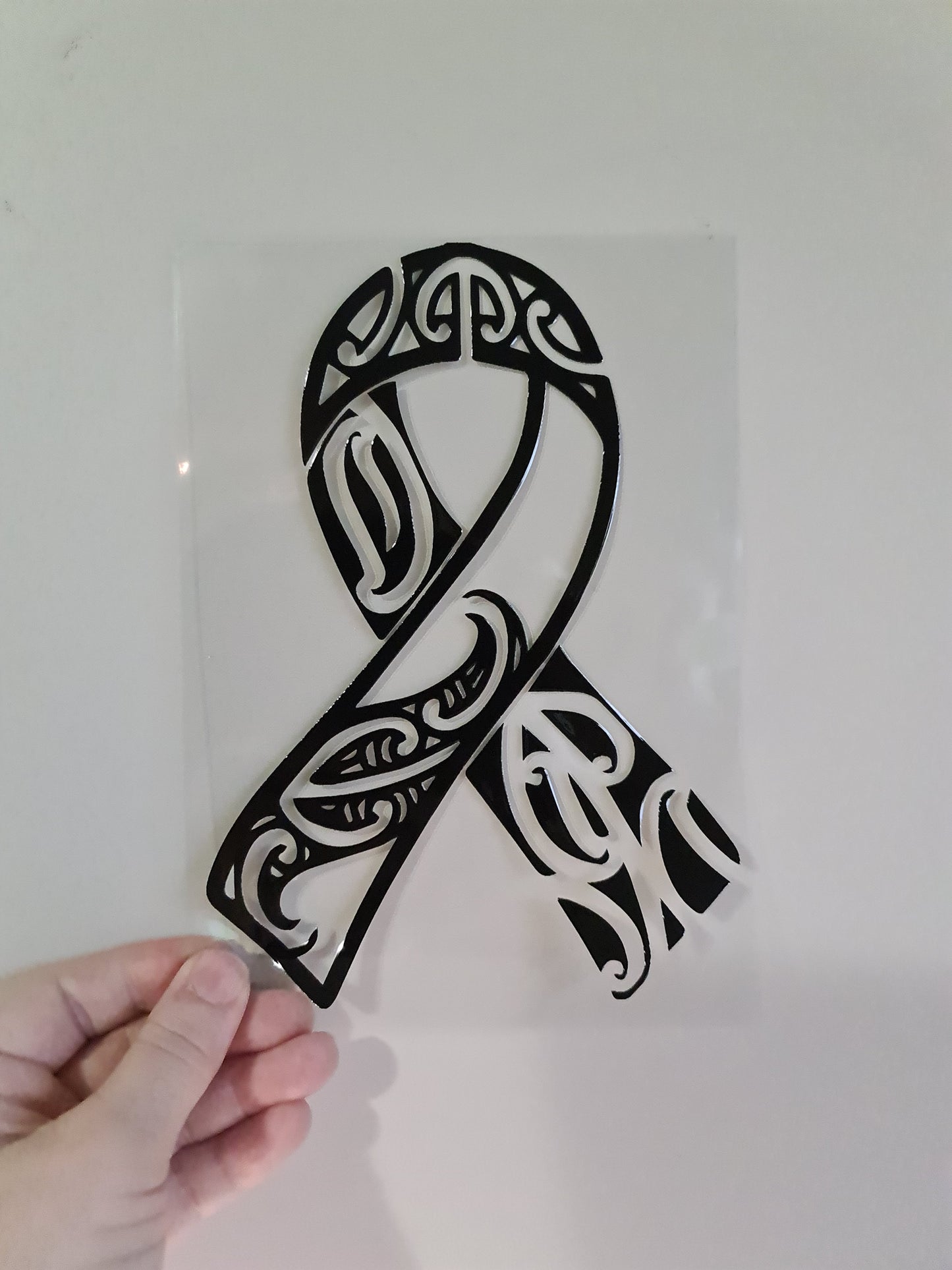 UV dtf Maori design A5 size 21cmx 14.8cm #927 cancer ribbon