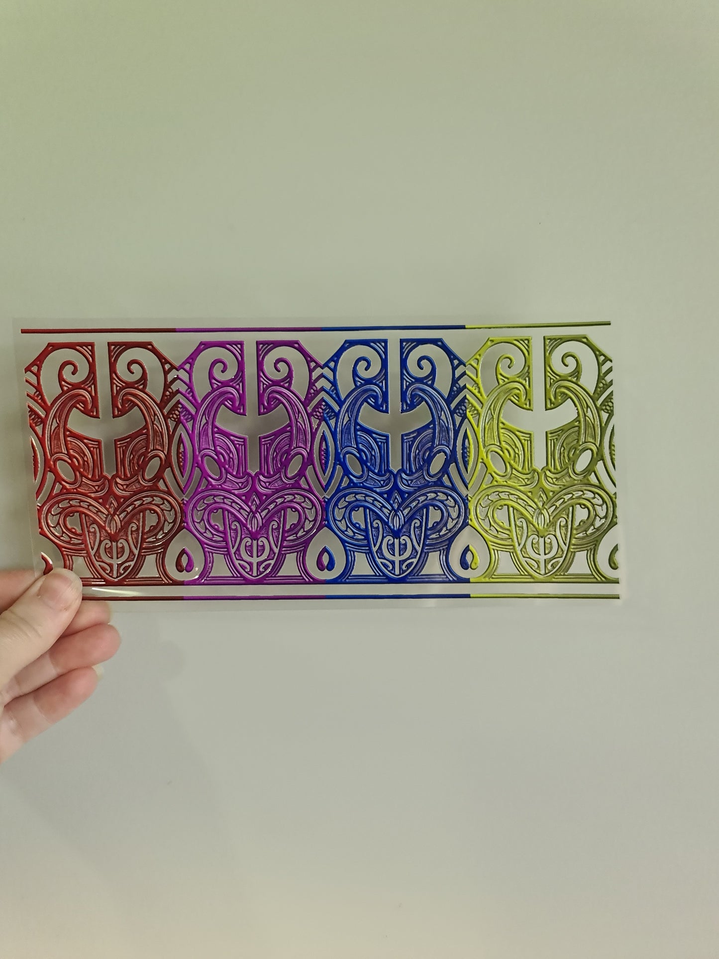 UV dtf transfer Maori design 23cmx11cm 16oz wrap #1212