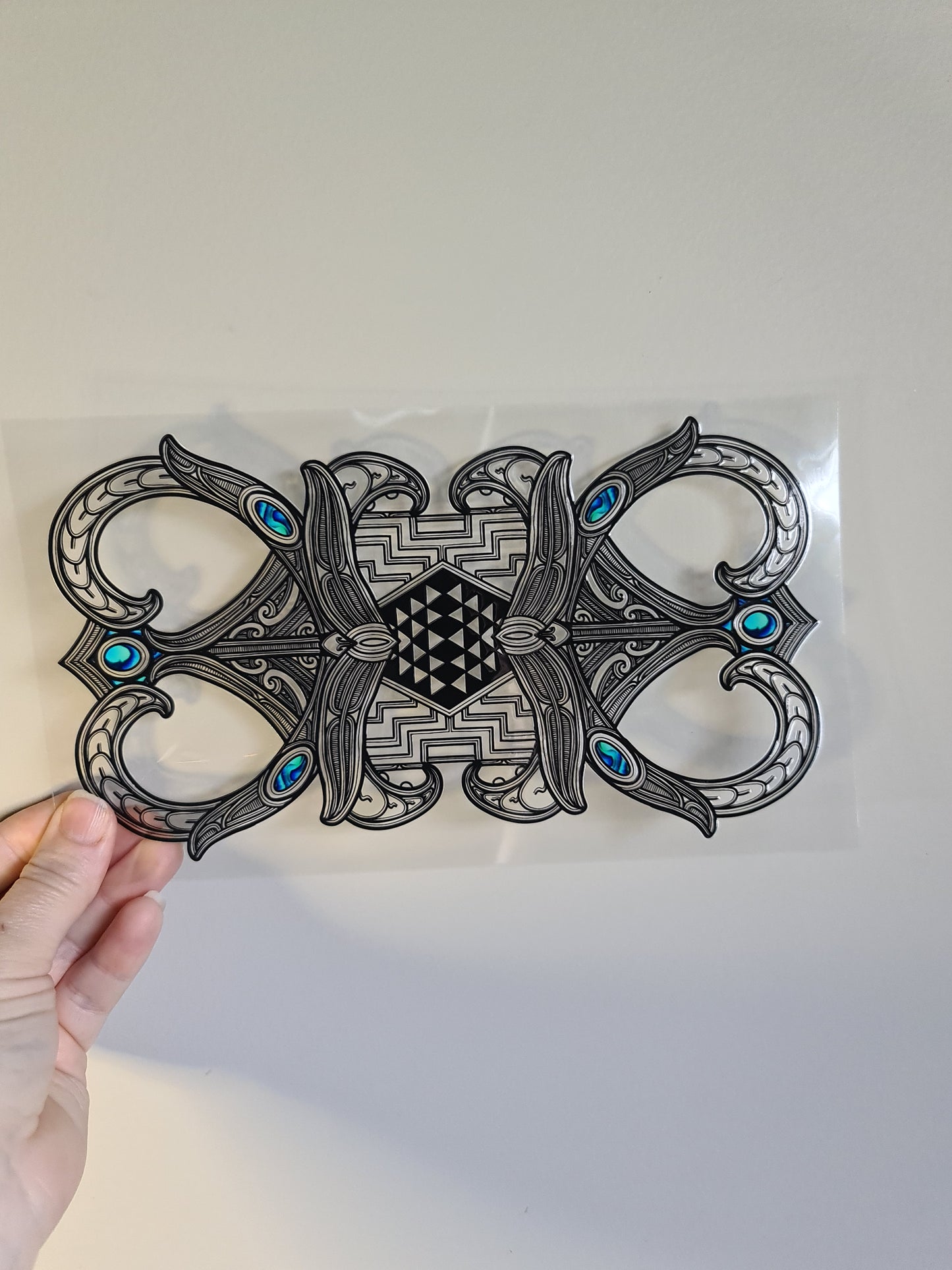 XL UV DTF DECAL MAORI DESIGN 24cm Window decal