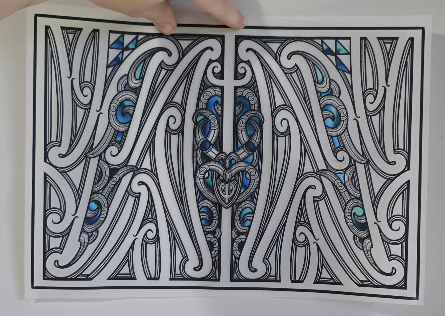 Maori design Iron on DTF 30cm for clothing and lamps