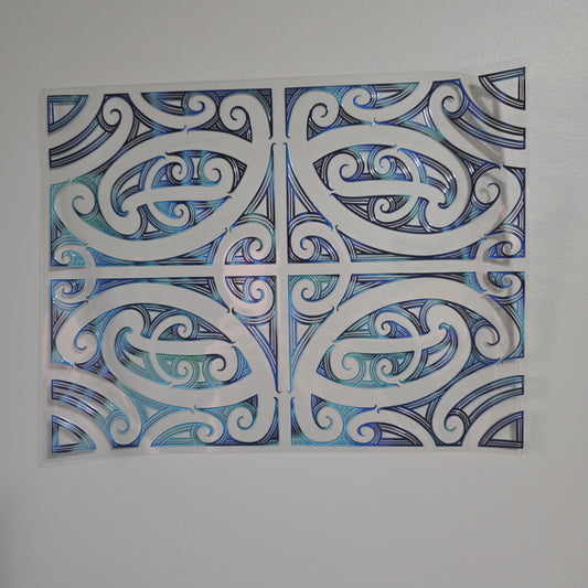 XL UV DTF DECAL MAORI DESIGN 30CMX23CM for Floor lamp size  #12
