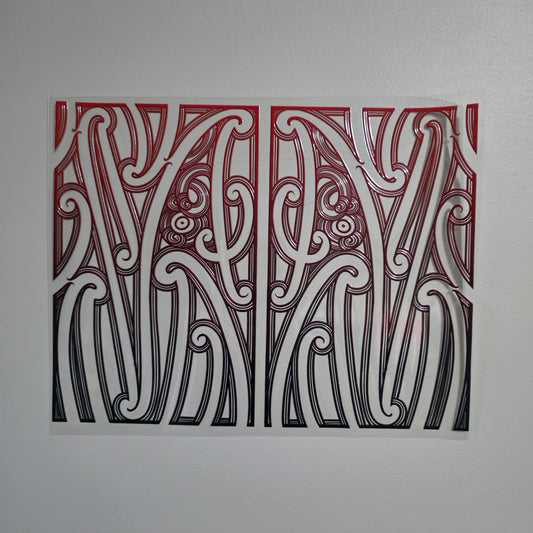 XL UV DTF DECAL MAORI DESIGN 30CMX23CM for Floor lamp size  #17