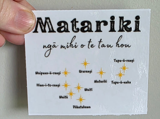 Tiny UV DTF transfer 8cm Matariki design