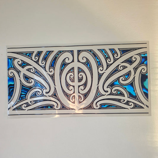 30cmx 15cm size UV DTF DECAL MAORI DESIGN for Table lamps #07