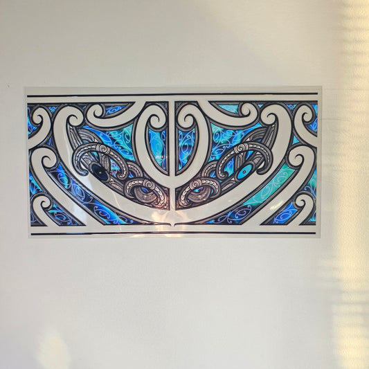 30cmx 15cm size UV DTF DECAL MAORI DESIGN for Table lamps #14