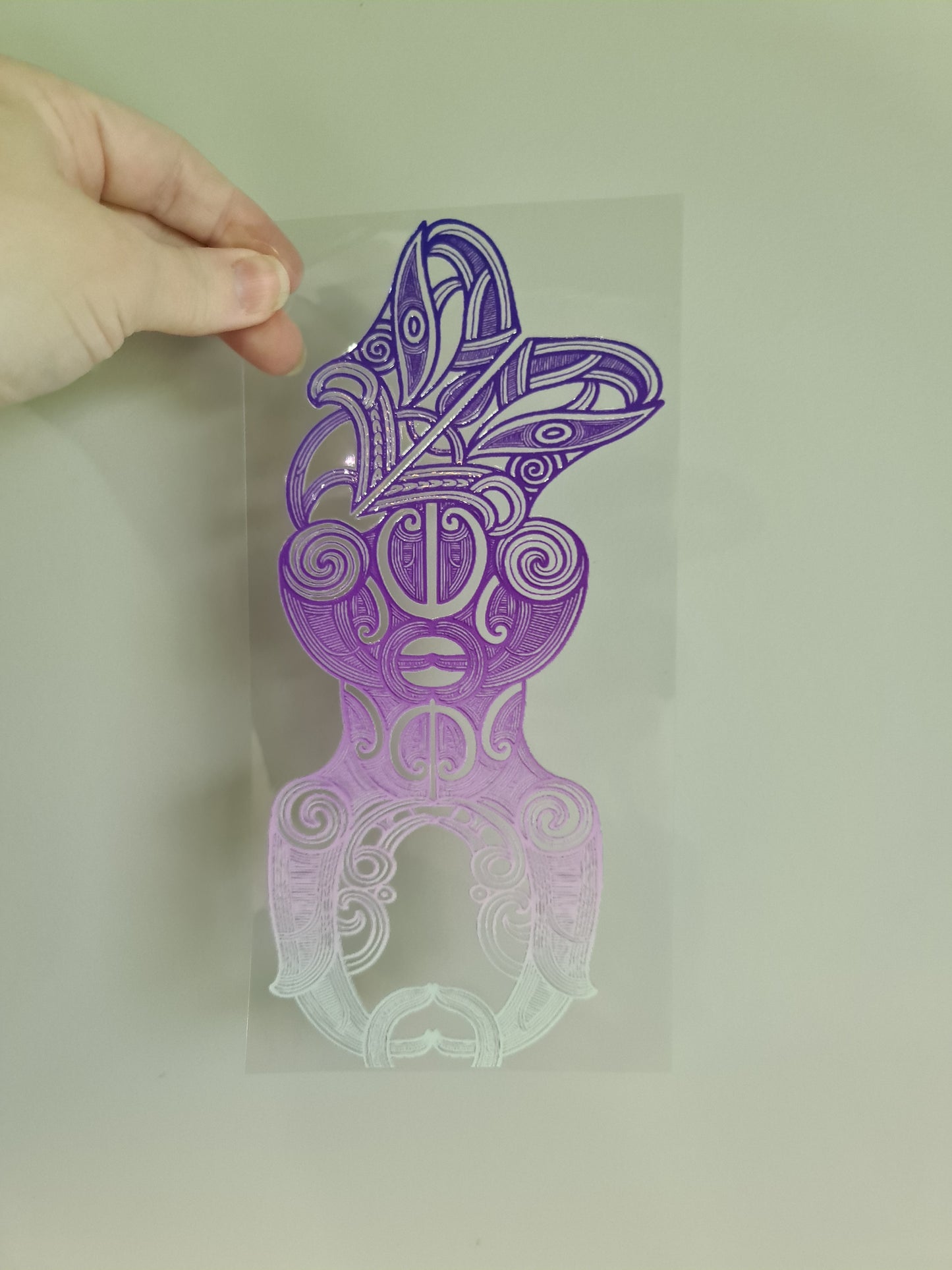 UV dtf transfer Maori design 23cmx11cm 16oz wrap #1257