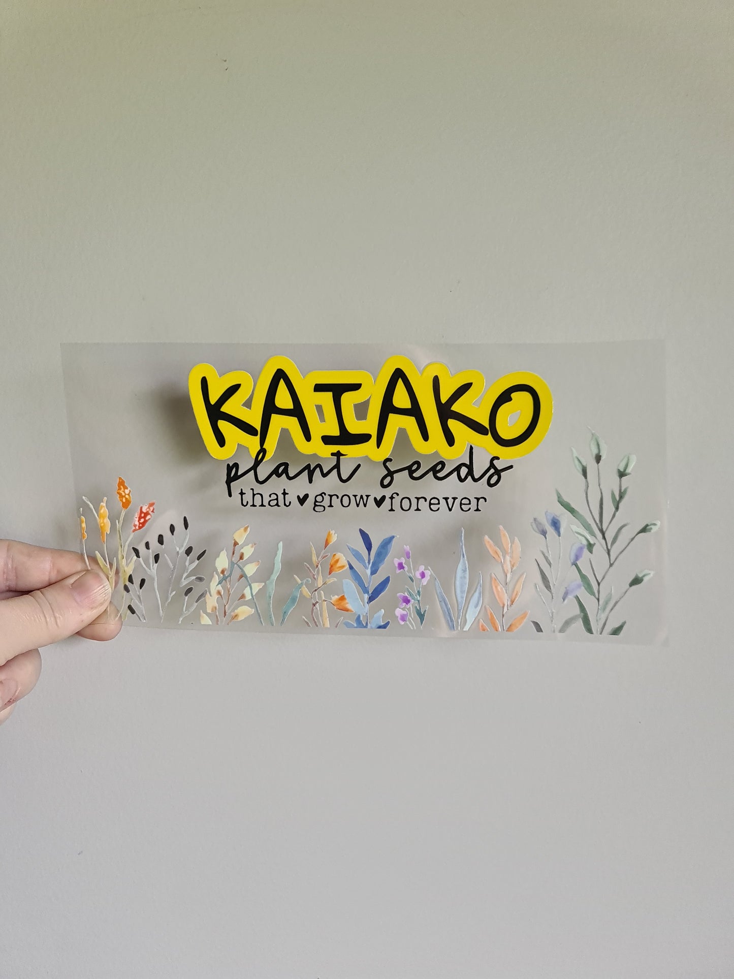 TEACHER AND KAIAKO dtf transfer Maori design 23cmx11cm 16oz wrap #1439