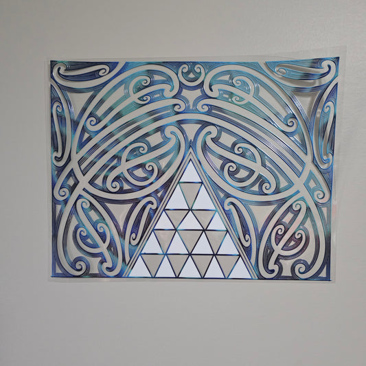XL UV DTF DECAL MAORI DESIGN 30CMX23CM for Floor lamp size  #06