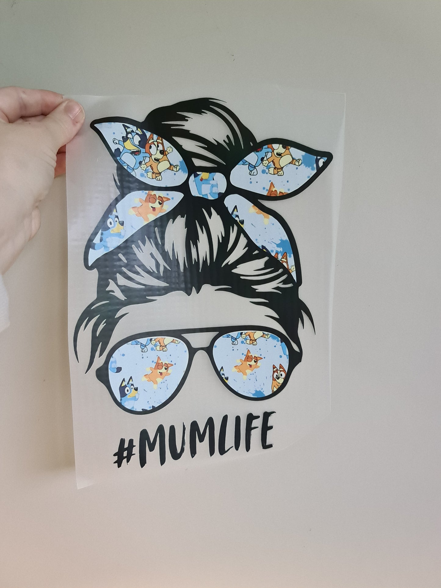 Bluey Sublimation custom design Iron on HTV #mumlife 30cm 02