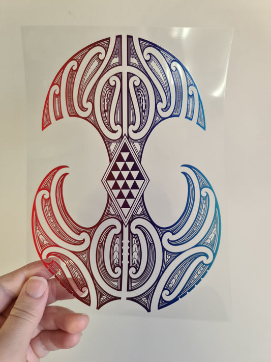 UV dtf Maori design A5 size 21cmx 14.8cm #327
