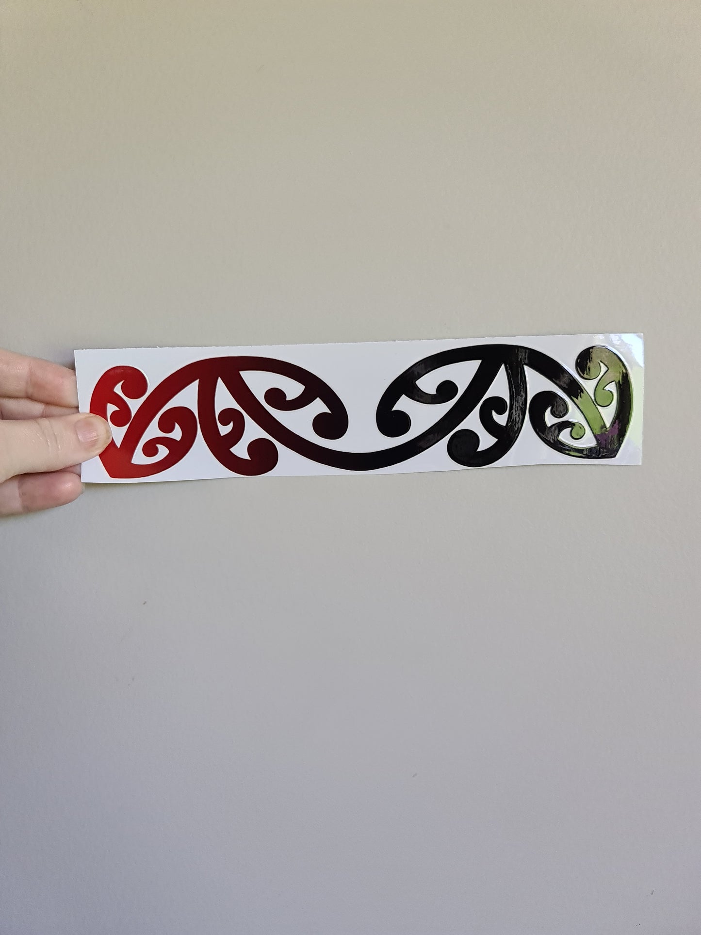 UV dtf Maori design mini size 23cmx6cm #1001 red and black