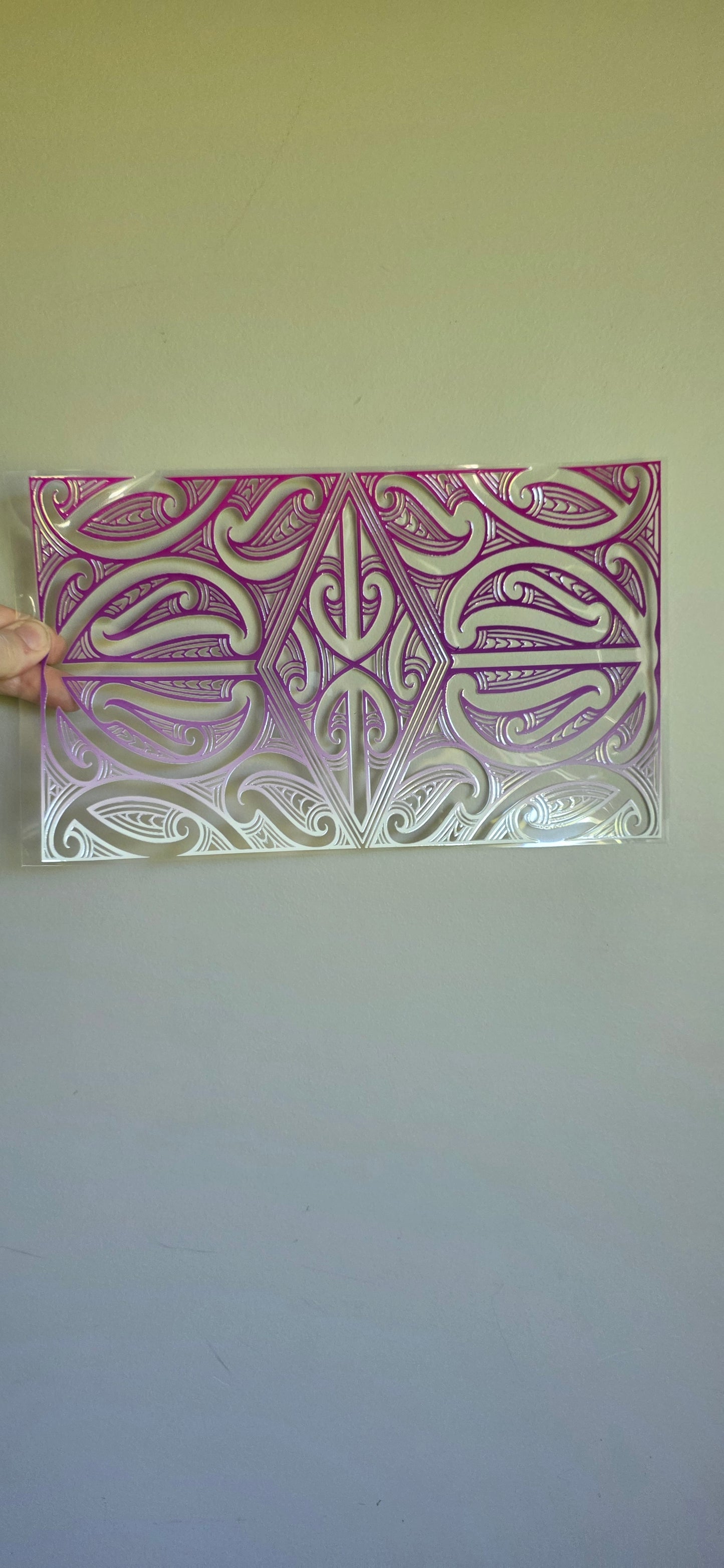 XL UV DTF DECAL MAORI DESIGN 28CMX17CM for touch lamps #154