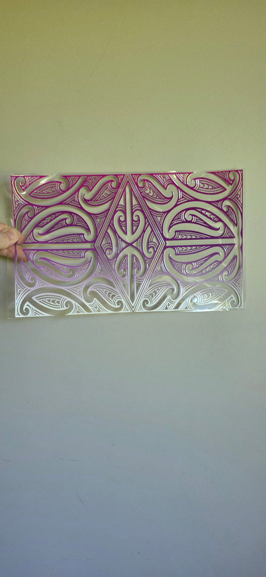 XL UV DTF DECAL MAORI DESIGN 28CMX17CM for touch lamps #154