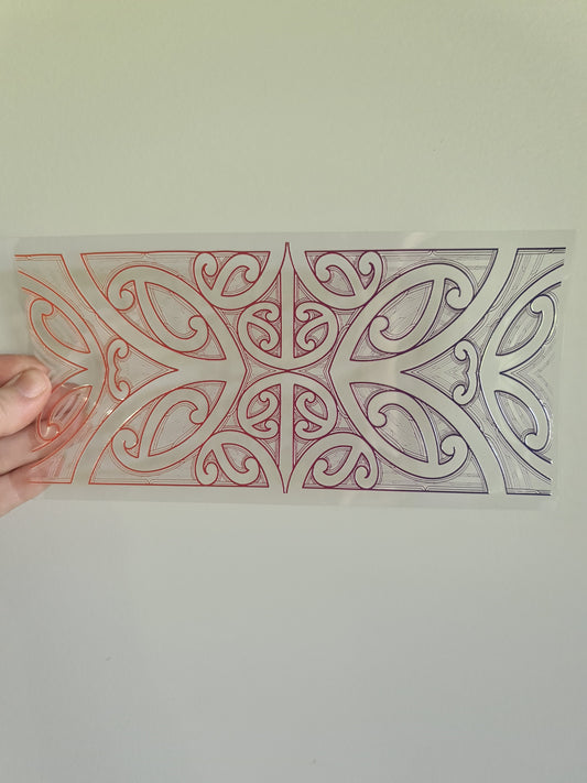 UV dtf Maori design 23cmx11cm 16oz wrap #699