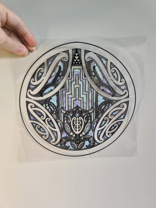 XL UV DTF DECAL MAORI DESIGN 24cm Window decal