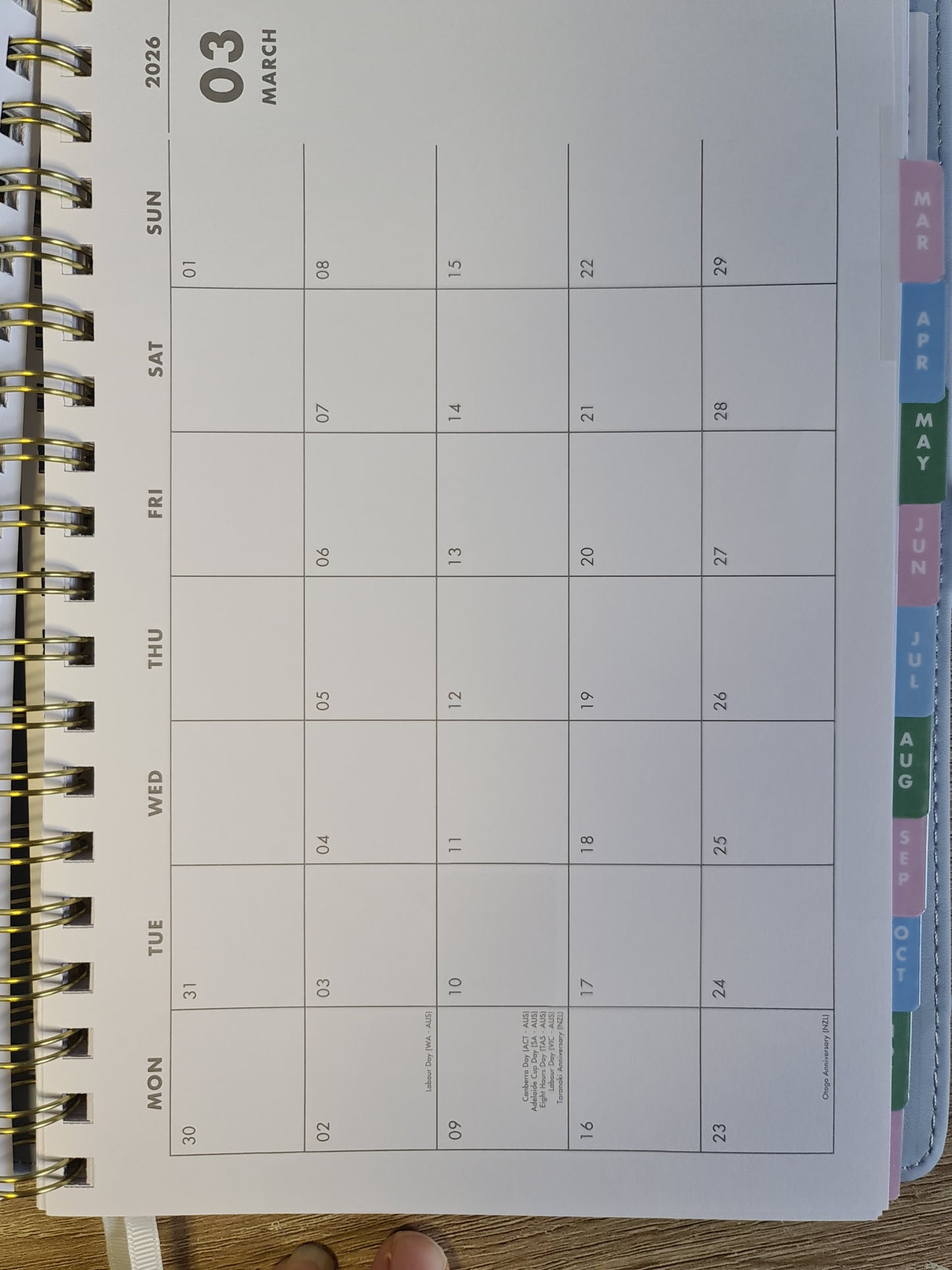 2026 Diary Planner blue