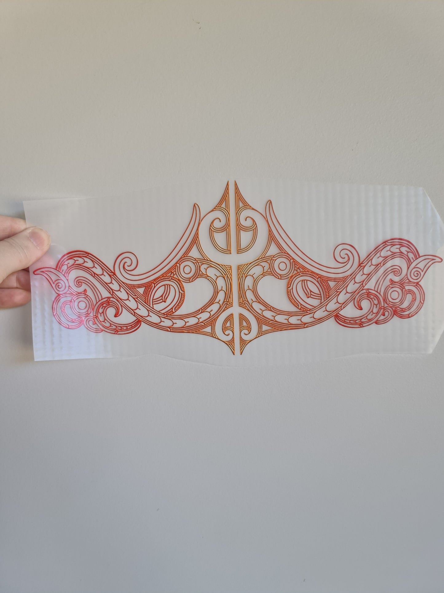 Sublimation custom Maori design Iron on 30cm