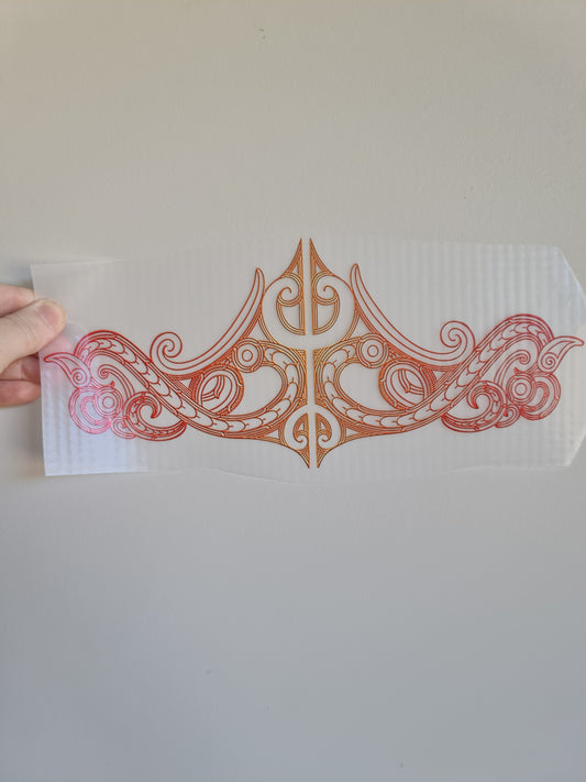 Sublimation custom Maori design Iron on 30cm