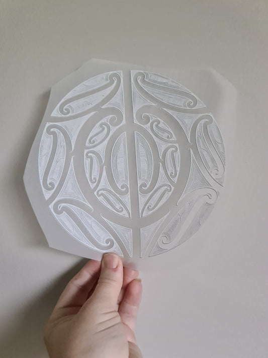 Kids clothing Sublimation custom Maori design Iron on HTV 20cm white