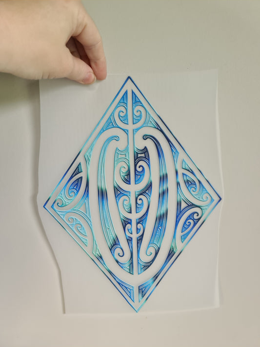 Sublimation custom Maori design Iron on 30cm