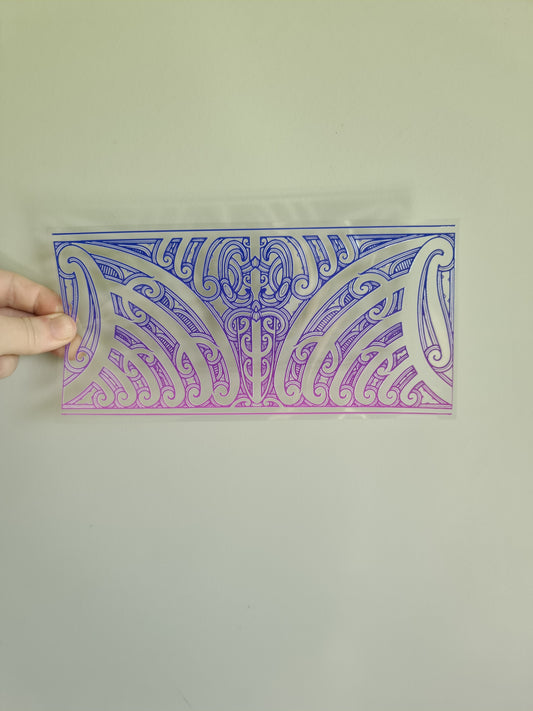 UV dtf transfer Maori design 23cmx11cm 16oz wrap #1299