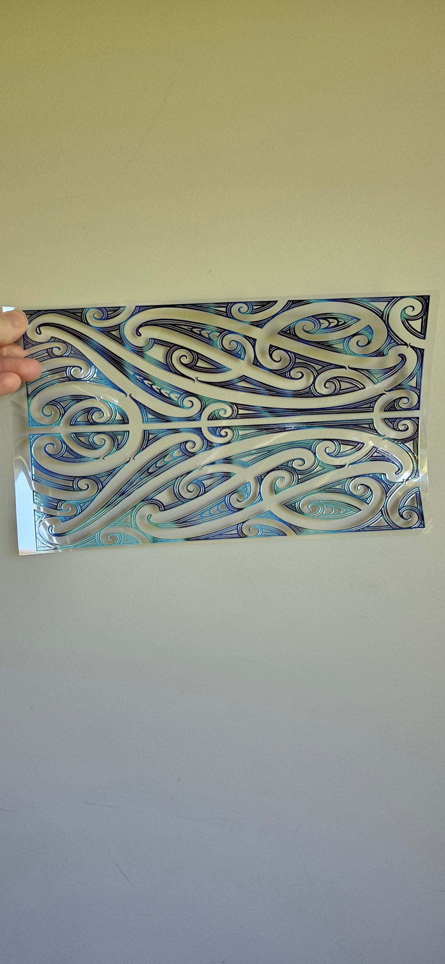 XL UV DTF DECAL MAORI DESIGN 28CMX17CM for touch lamps #166