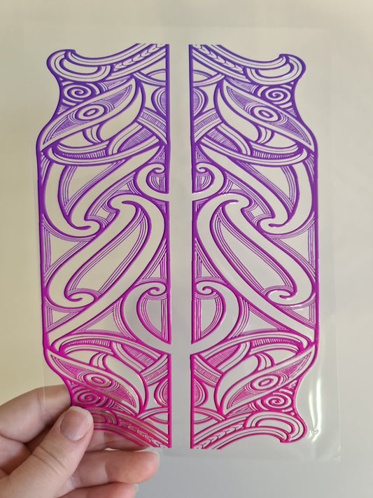 UV dtf Maori design A5 size 21cmx 14.8cm #376