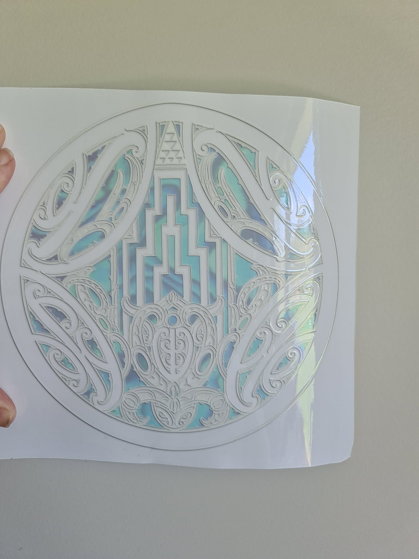 XL UV DTF DECAL MAORI DESIGN 20cm Window decal (2nds)