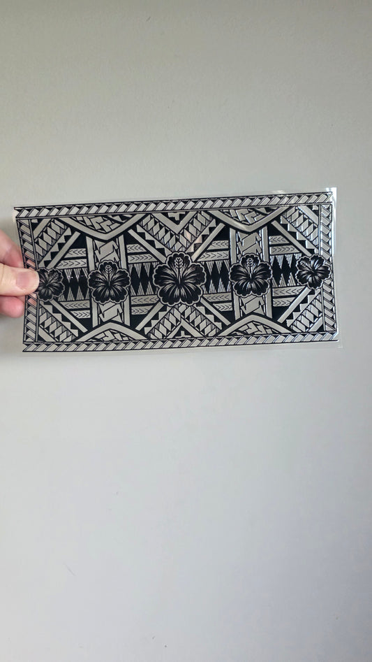UV dtf transfer Maori design 24cmx11cm 16oz wrap #1572