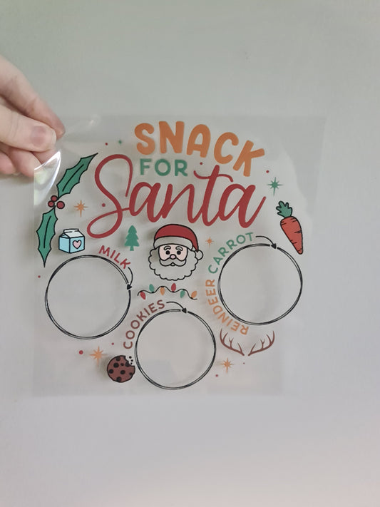 Santa Plate UV DTF 20cm #3