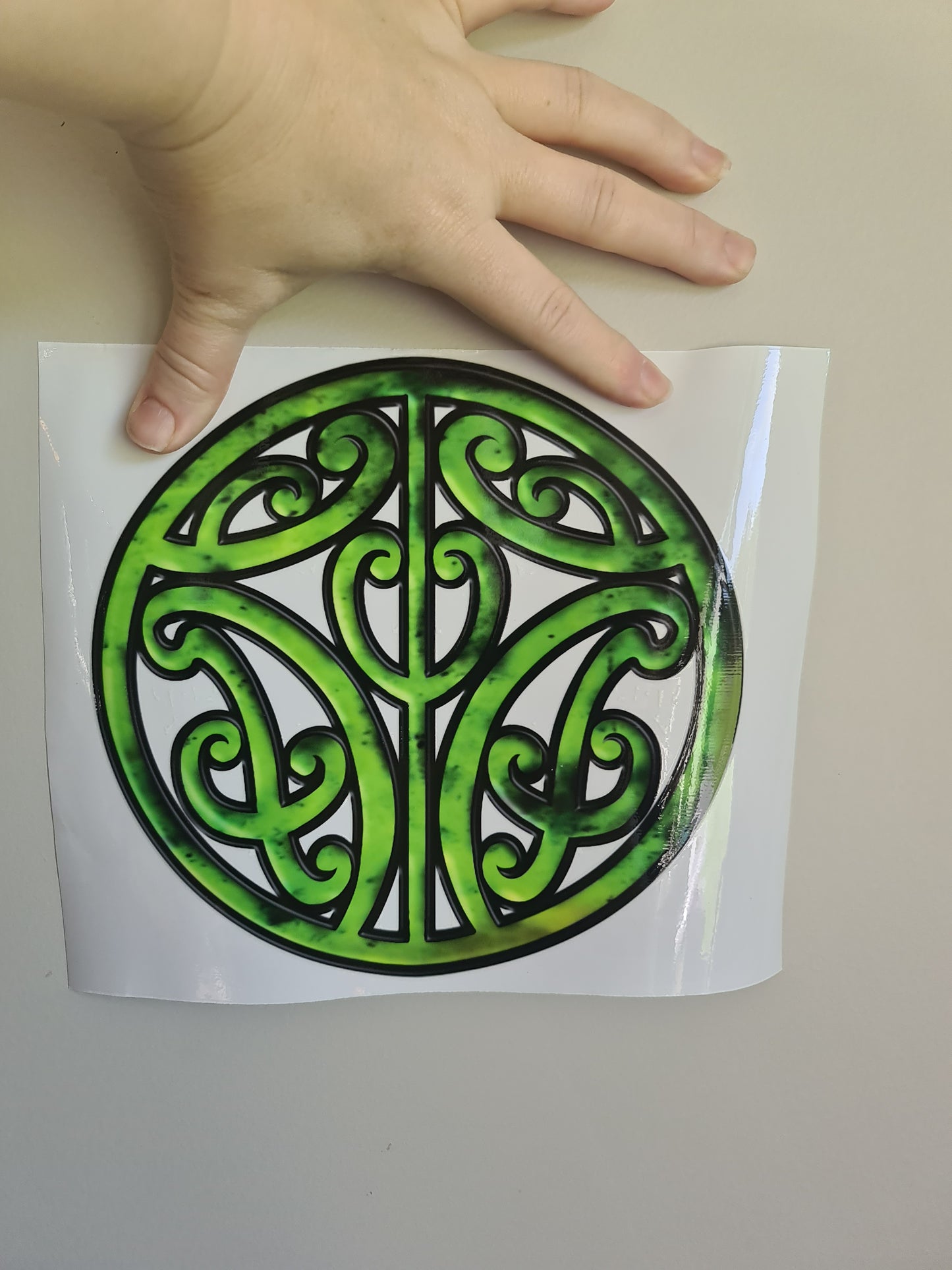 XL UV DTF DECAL MAORI DESIGN 20cm Window decal