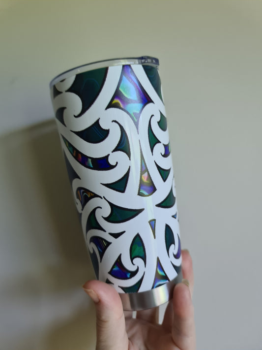 20oz custom Maori design travel cup